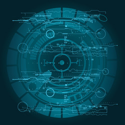 background with futuristic user interface design vector image