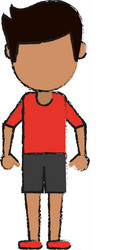 Boy with short pants avatar vector