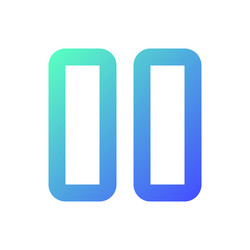 pause button pixel perfect gradient linear ui icon vector image