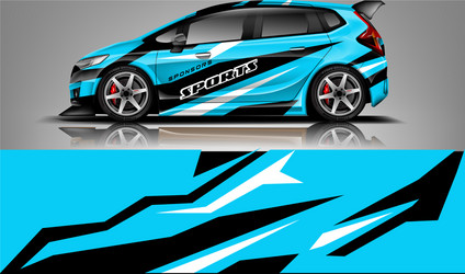 Racing Stripe Car Wrap Vector Image