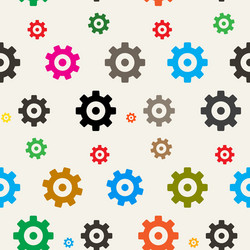 seamless cogs background gears pattern vector image