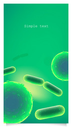 bacteria 3d color background with text space vector image
