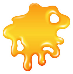 Honey blot golden oil drop sticky liquid vector