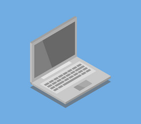 isometric laptop icon in on white background vector