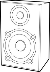 Speaker icon outline style vector