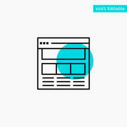 website page interface web online turquoise vector image