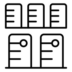database icon in thin line style graphic design vector image