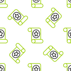 line magic scroll icon isolated seamless pattern vector image