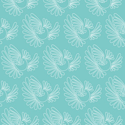 seamless pattern with doves vector image