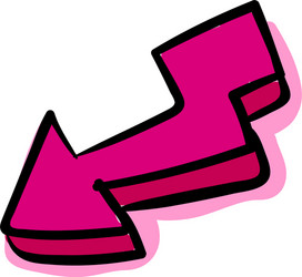 a pink arrow click cursor mouse pointer icon vector image