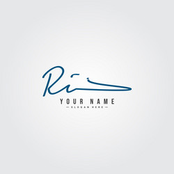 Handwritten signature logo for initial letter Vector Image