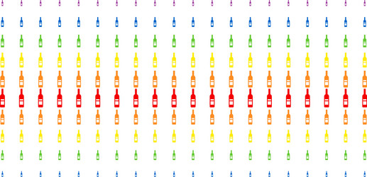 wine bottle shape halftone spectrum array vector image