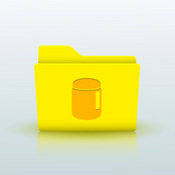 yellow folder on blue background eps10 vector