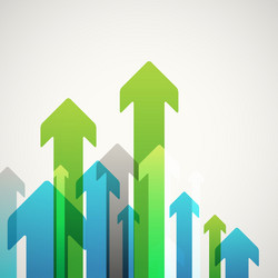 abstract background of different color arrows vector image