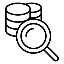 database icon in thin line style graphic design vector image