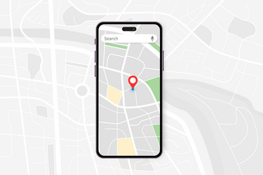 gps mobile navigation concept realistic vector image