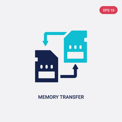 two color memory transfer icon from artificial vector