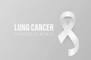 realistic lung cancer awareness banner Vector Image