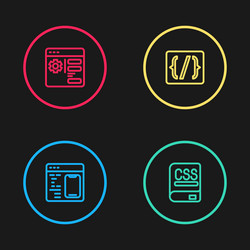 set line software books about programming vector image