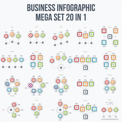 Set with infographics vector