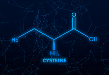 cysteine molecular skeletal chemical formula 3d vector