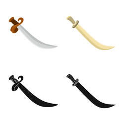 isolated object of game and armor symbol set vector image