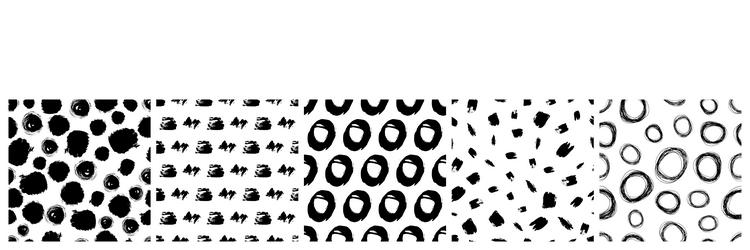 set of seamless patterns with scribble smears vector image