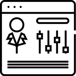 User settings line icon concept sign outline vector