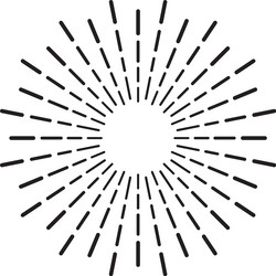 retro sunburst or starburst design element vector image