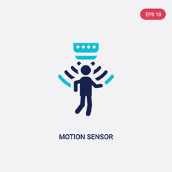 Two color motion sensor icon from artificial vector