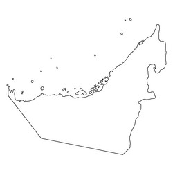 United arab emirates map icon geography blank Vector Image