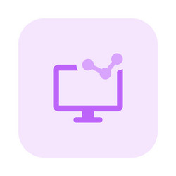 graphical display of data on desktop screen vector image