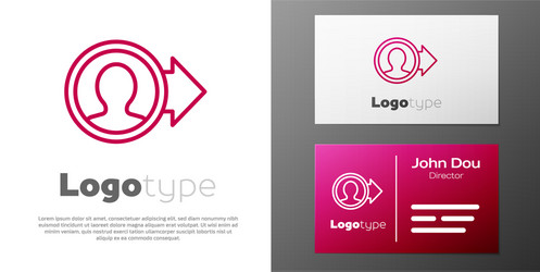 logotype line create account screen icon isolated vector image