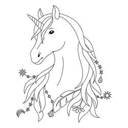 unicorn tattoo symbol vector