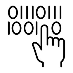 data selection icon in thin line style graphic vector image