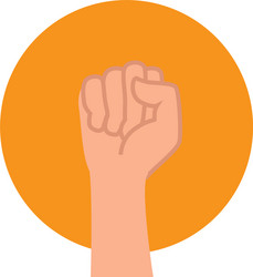 Hand human fist power icon Royalty Free Vector Image