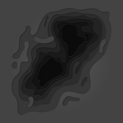 papercut multi layer pattern black gray background vector image