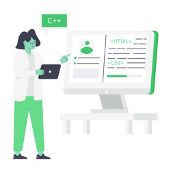 custom coding vector image
