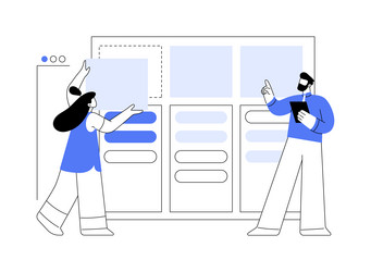 Kanban board abstract concept vector