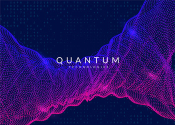 Quantum Data Visualization Background vector image