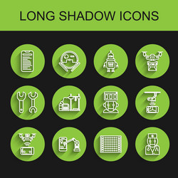 set line remote aerial drone computer api vector image
