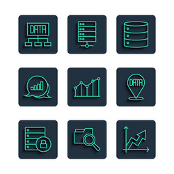 set line server security with padlock search vector image