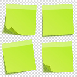 sticky note with shadow isolated on transparent vector image