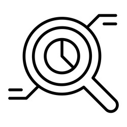 data database graph chart diagram icon in thin vector image