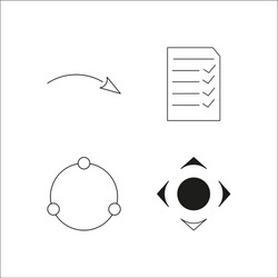 web simple linear icon setsimple outline icons vector image