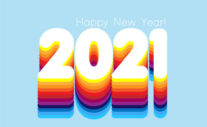 2021 new year abstract shiny color design element vector image