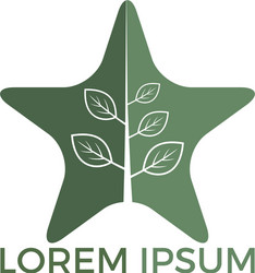 Star tree logo design Royalty Free Vector Image