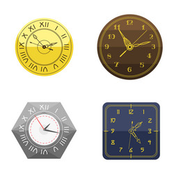 Wall clock circle sign with chronometer pointer vector