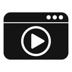 web browser displaying video streaming service vector image