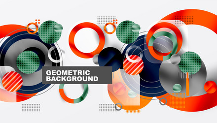 abstract circle design with overlapping vector image